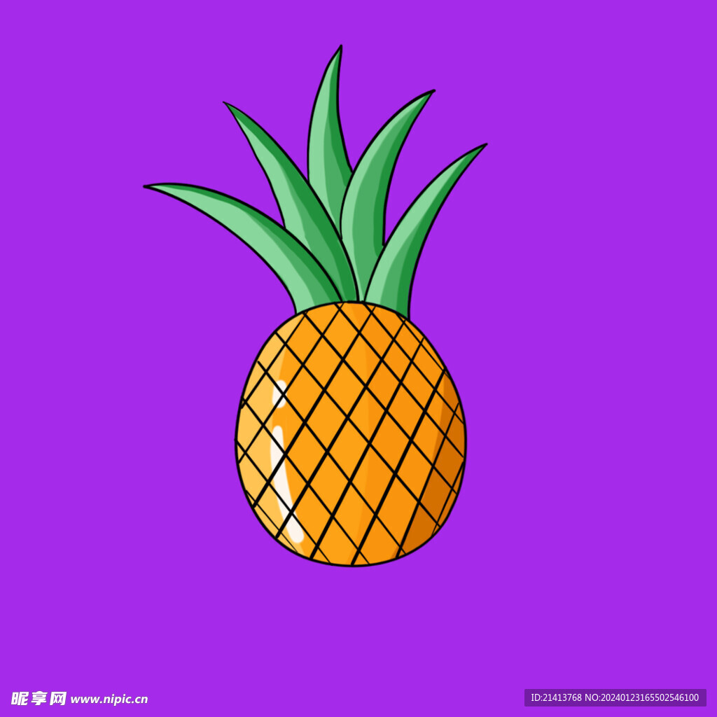 卡通水果菠萝