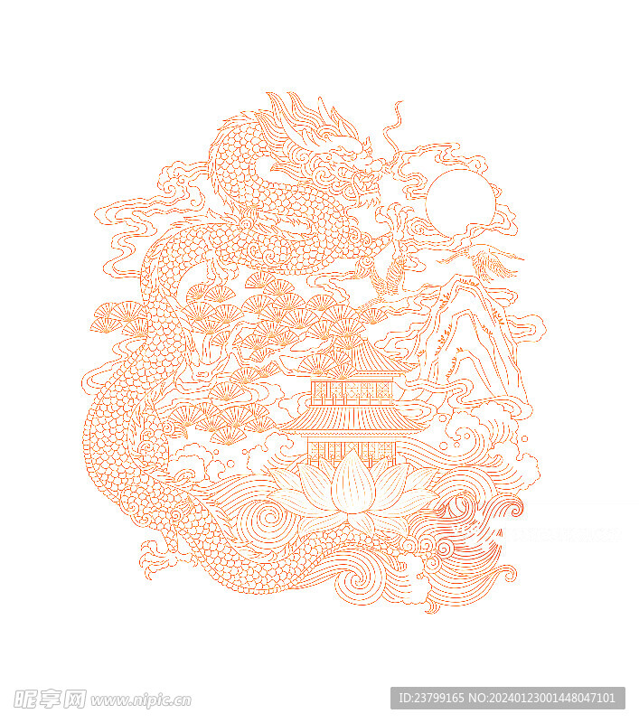 傳統圖案矢量圖