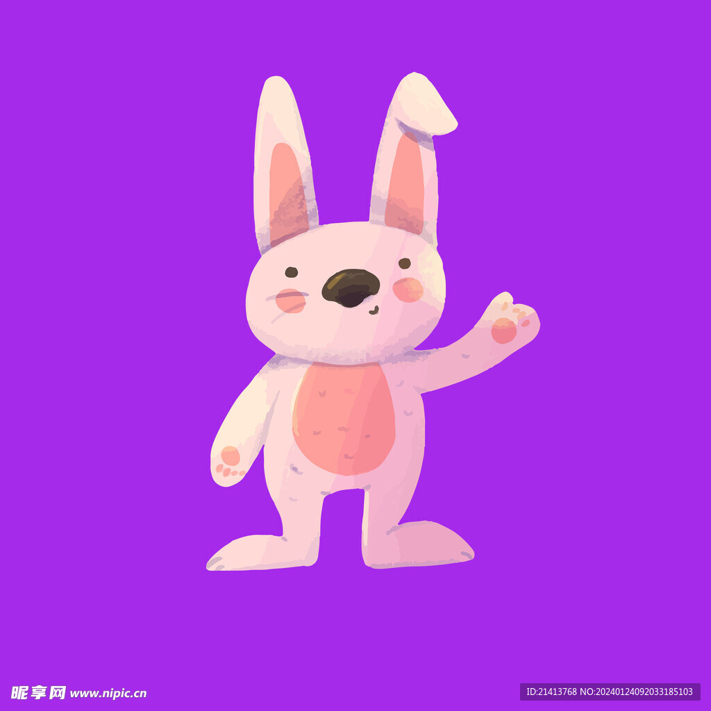 手繪卡通小兔 
