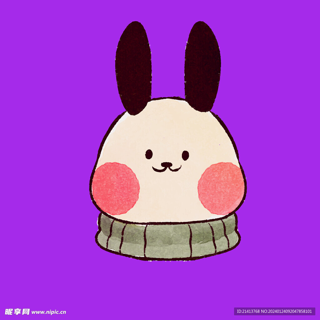 手繪卡通小兔 
