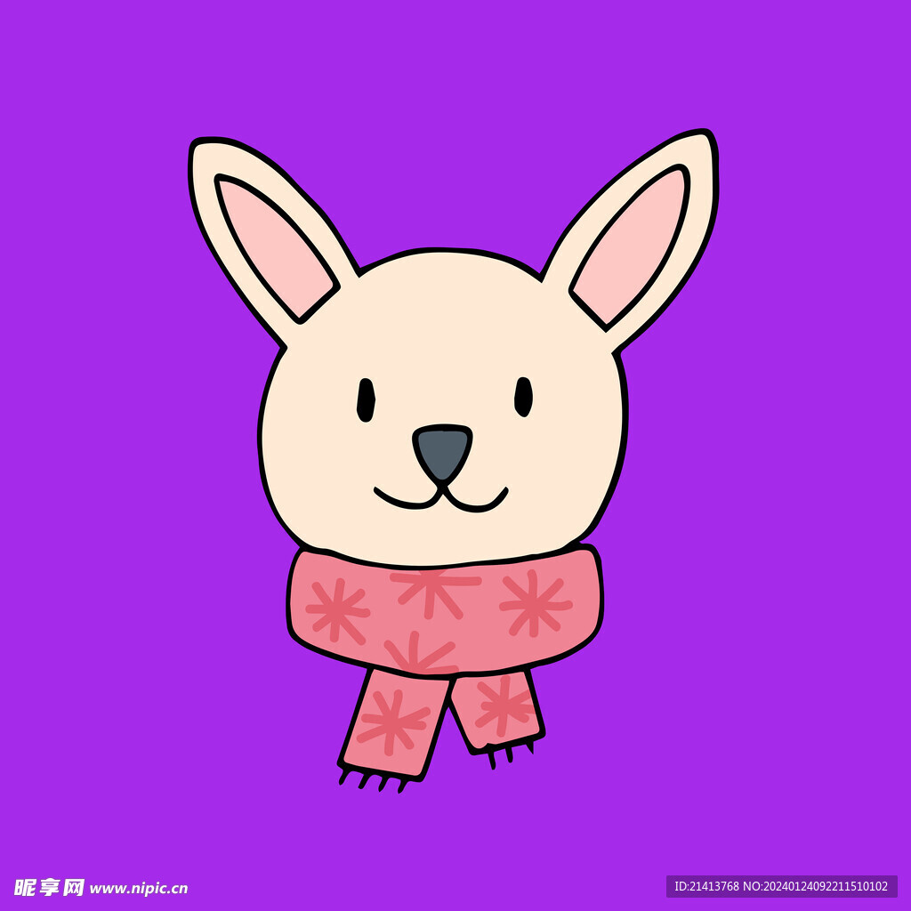 手繪卡通小兔 