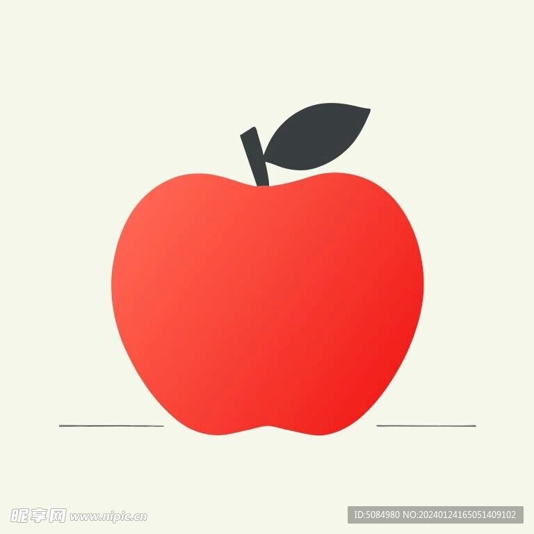 扁平风格苹果