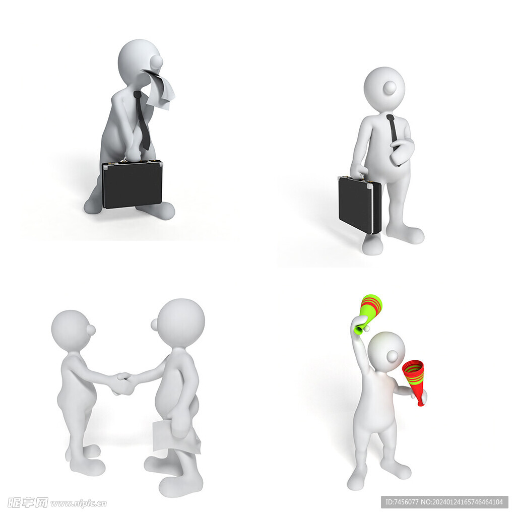3D辦公人員高清圖片素材