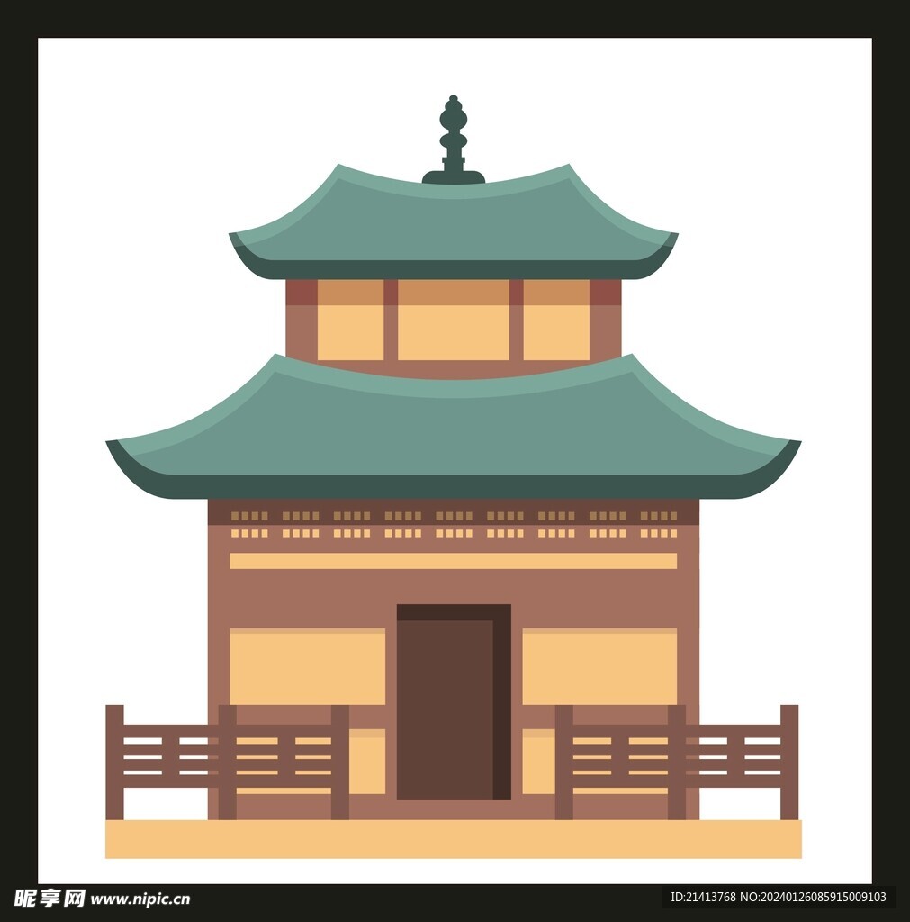 手繪古典建筑