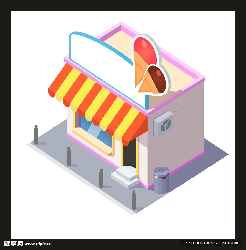 手繪店鋪商鋪