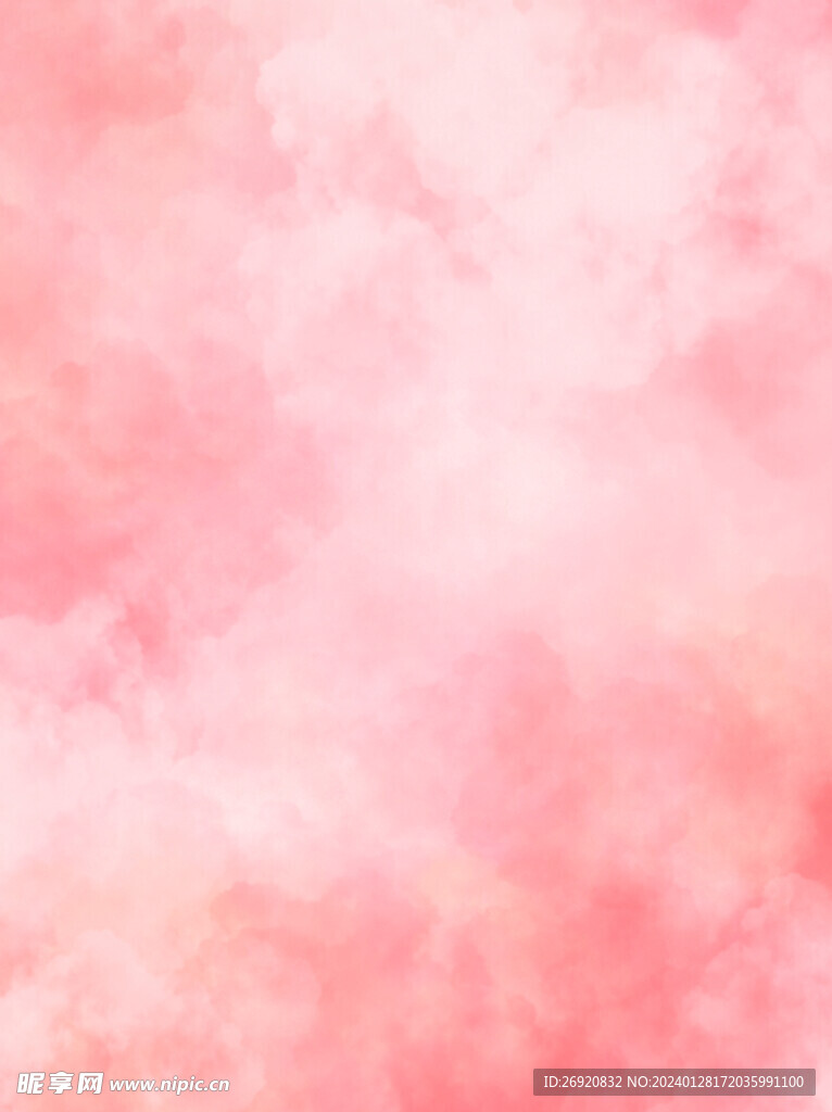 浅粉色云朵背景 