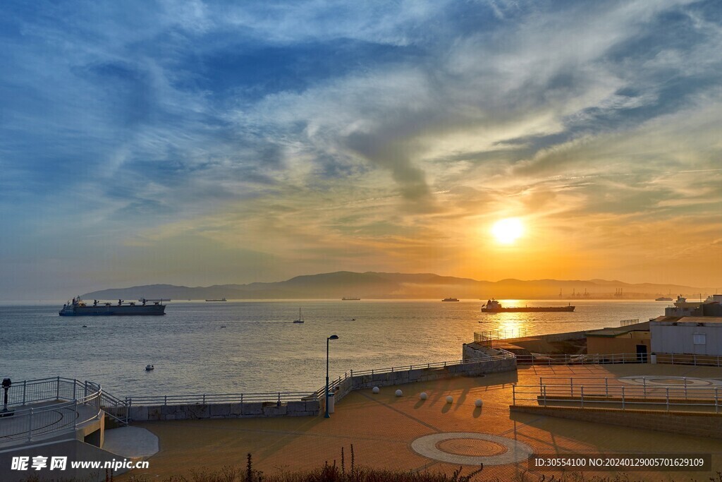 日落夕陽圖片