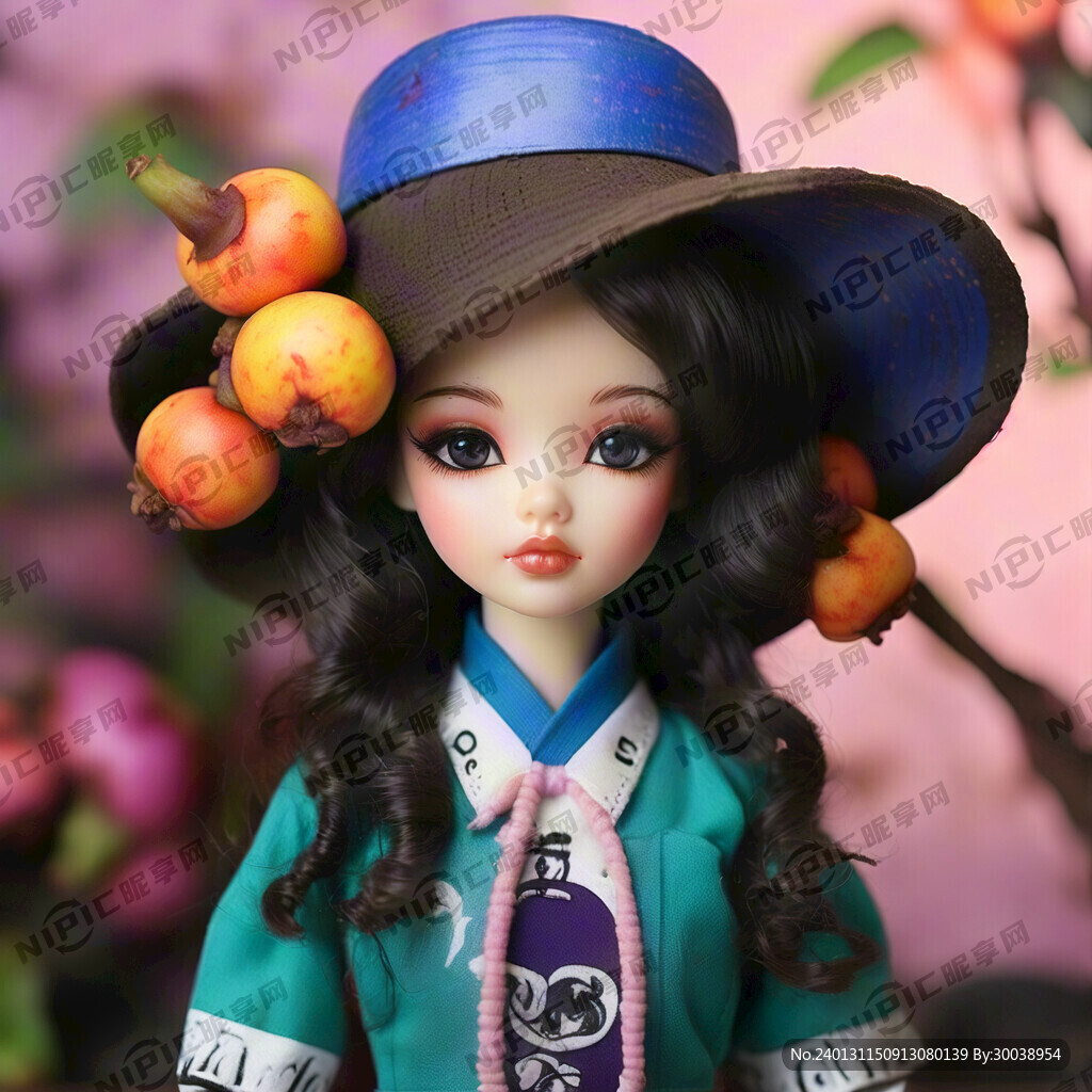 擬人山竹娃娃  戴山竹帽子  