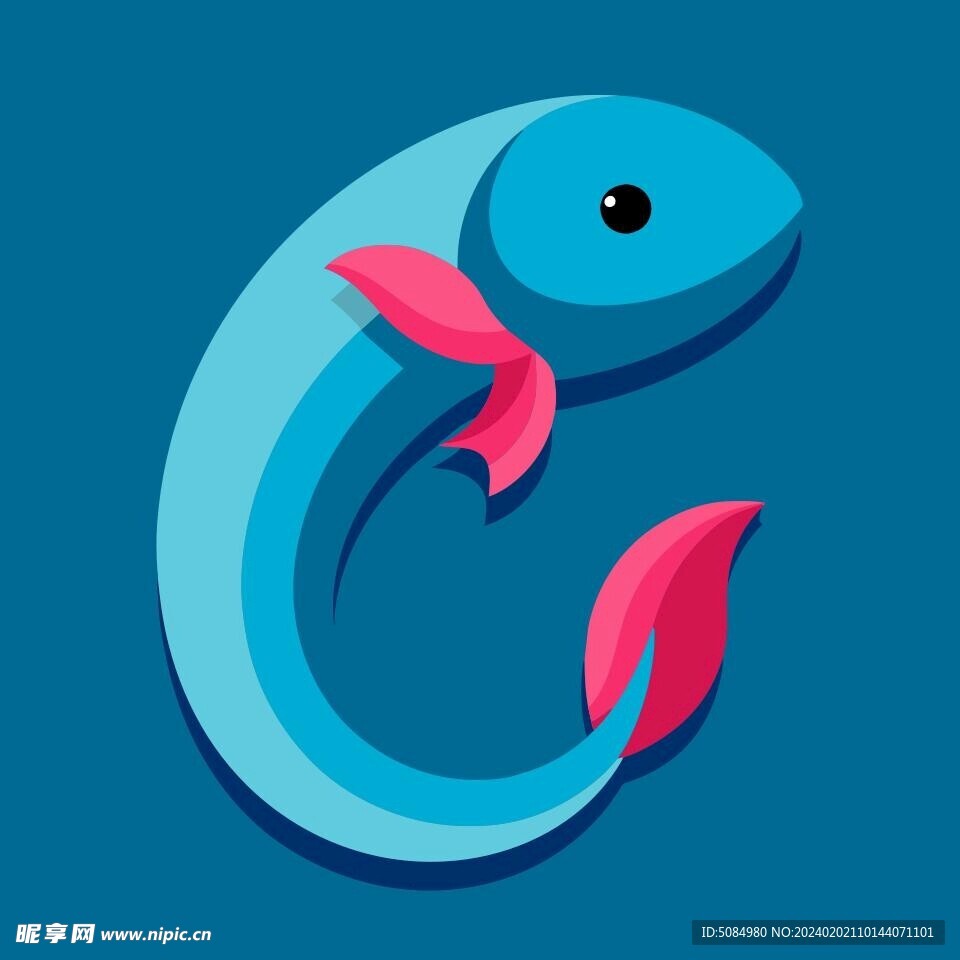 3D效果視角的鰻魚