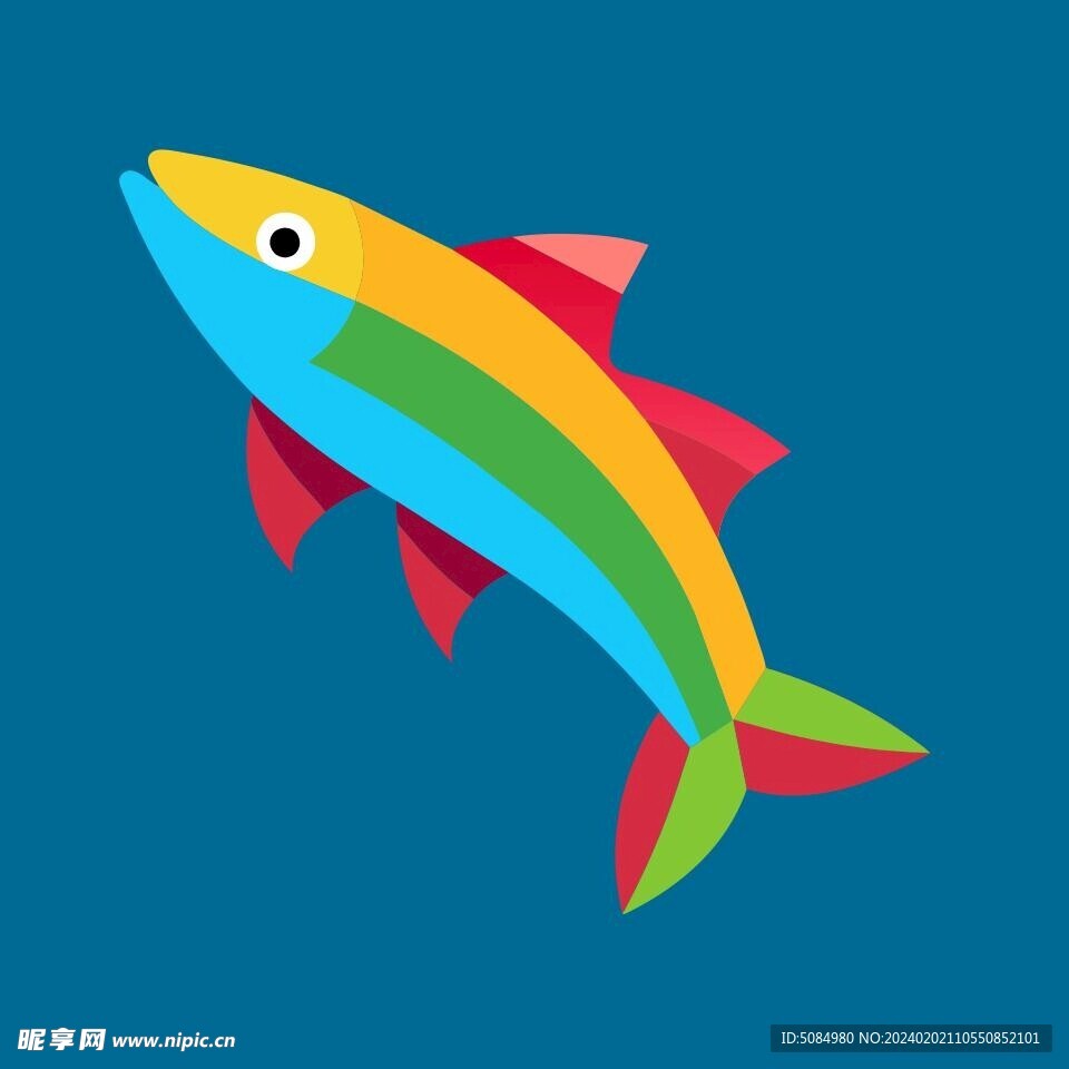 3D效果彩虹鳟鱼