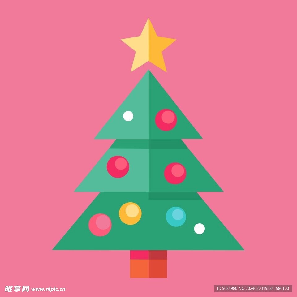 多彩节日素材圣诞树