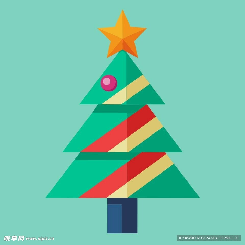 多彩节日素材圣诞树