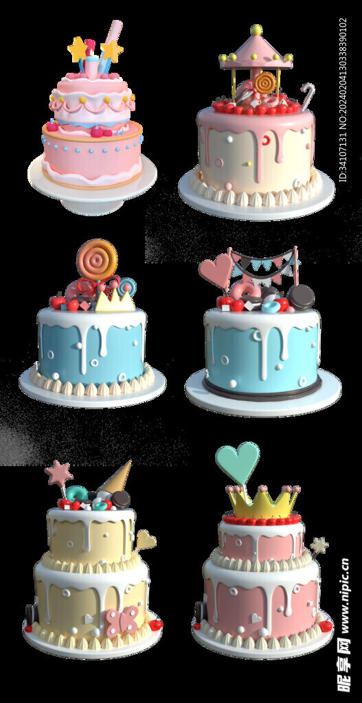 3D卡通生日蛋糕