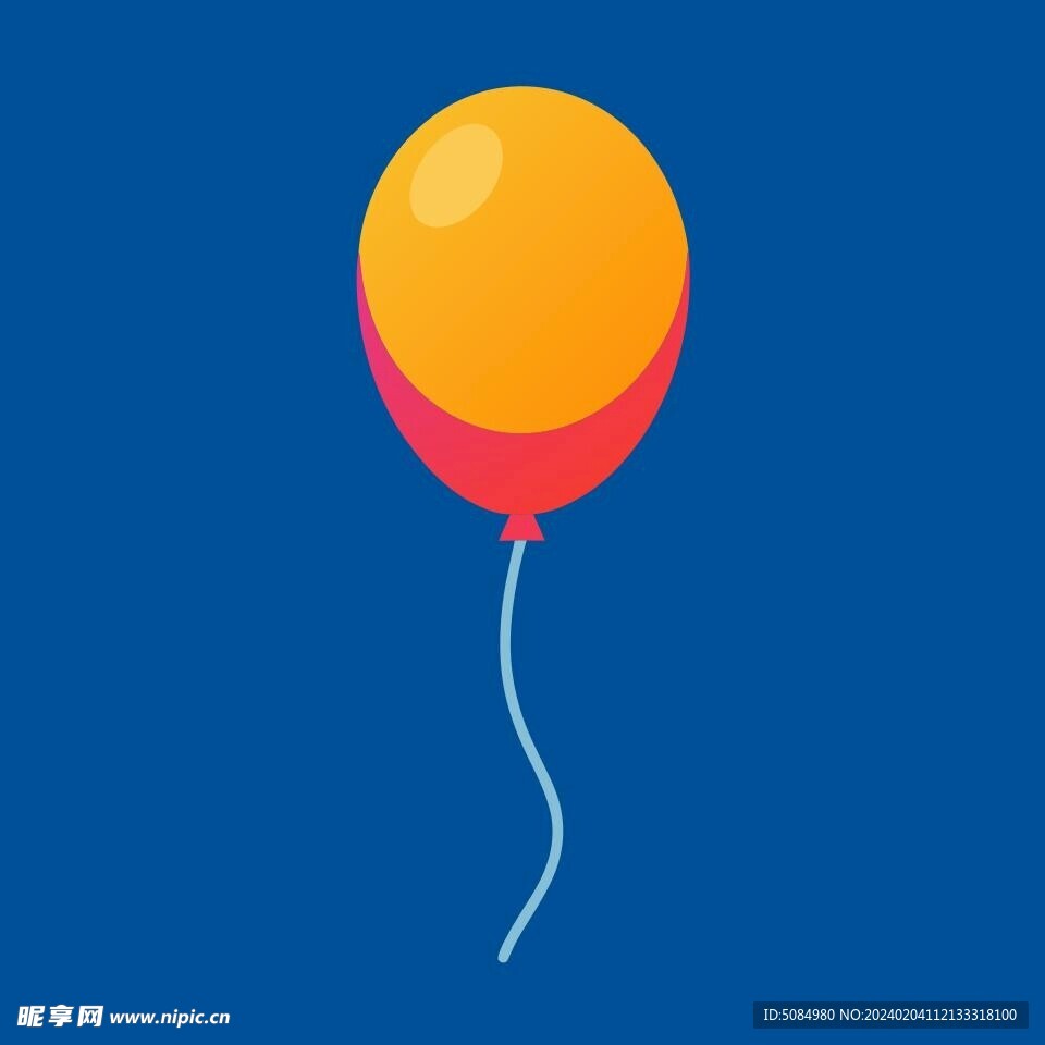 多彩节日素材拼色气球