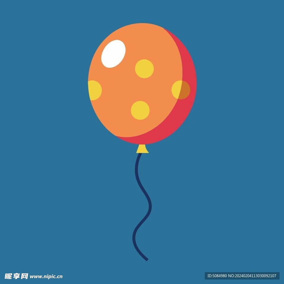 多彩节日素材斑点气球