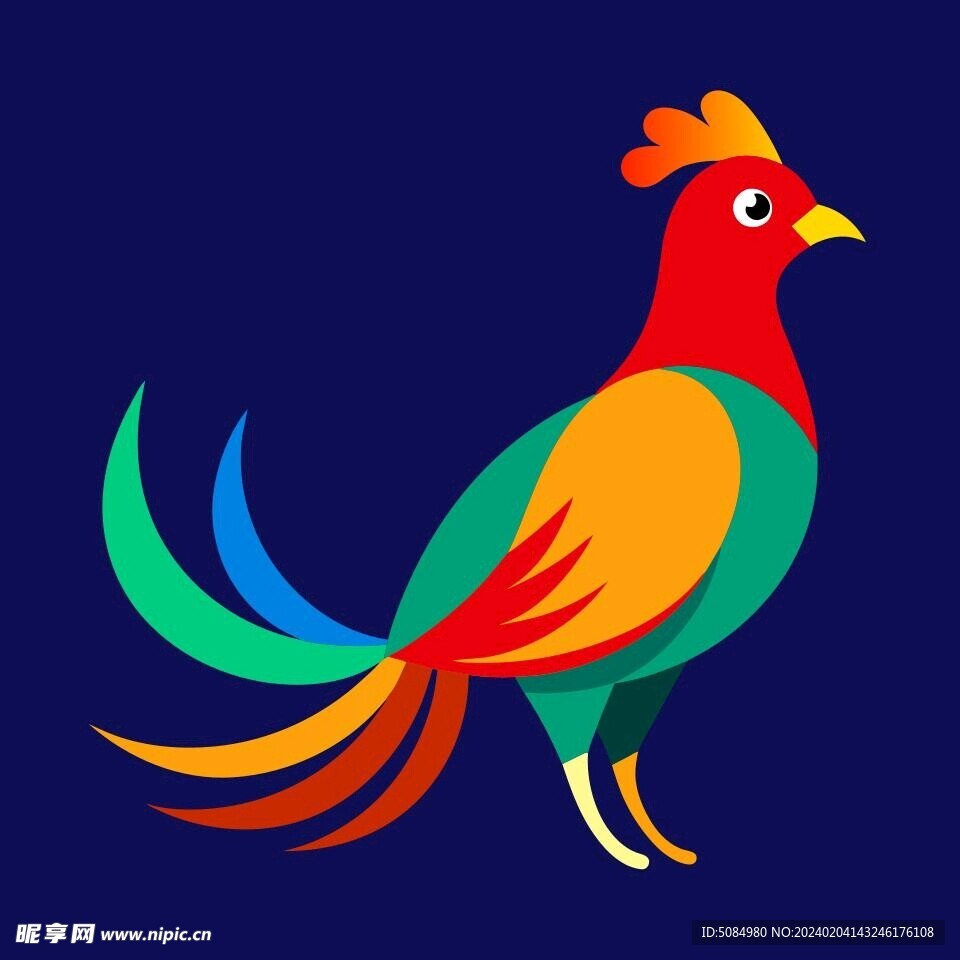 簡(jiǎn)潔的彩色節(jié)日素材錦雞