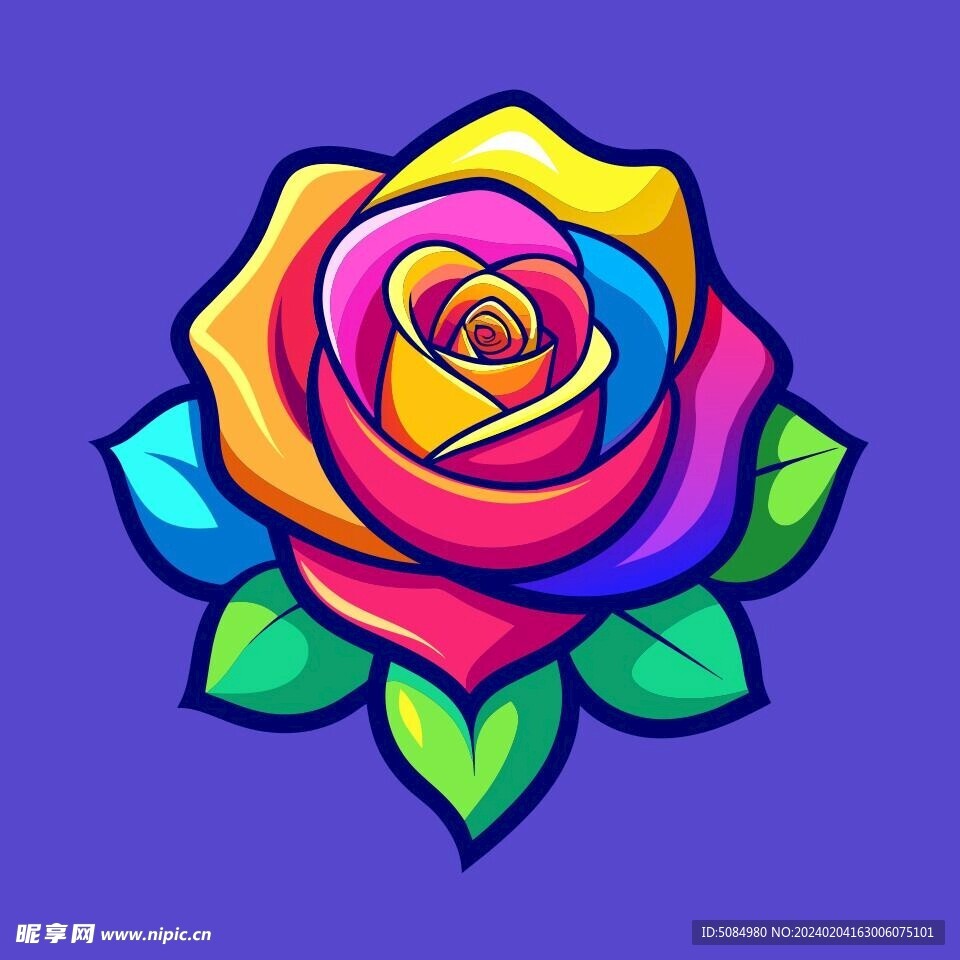 简洁的彩色节日素材玫瑰