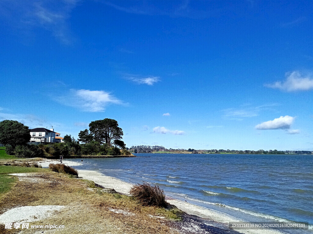 奥克兰海滨小镇风景