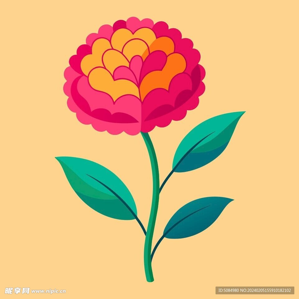 簡(jiǎn)潔的彩色節(jié)日素材康乃馨