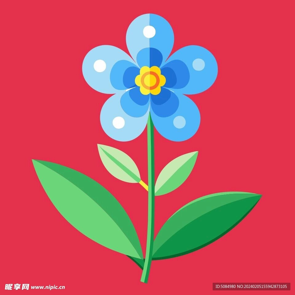 簡潔的彩色節(jié)日素材勿忘我