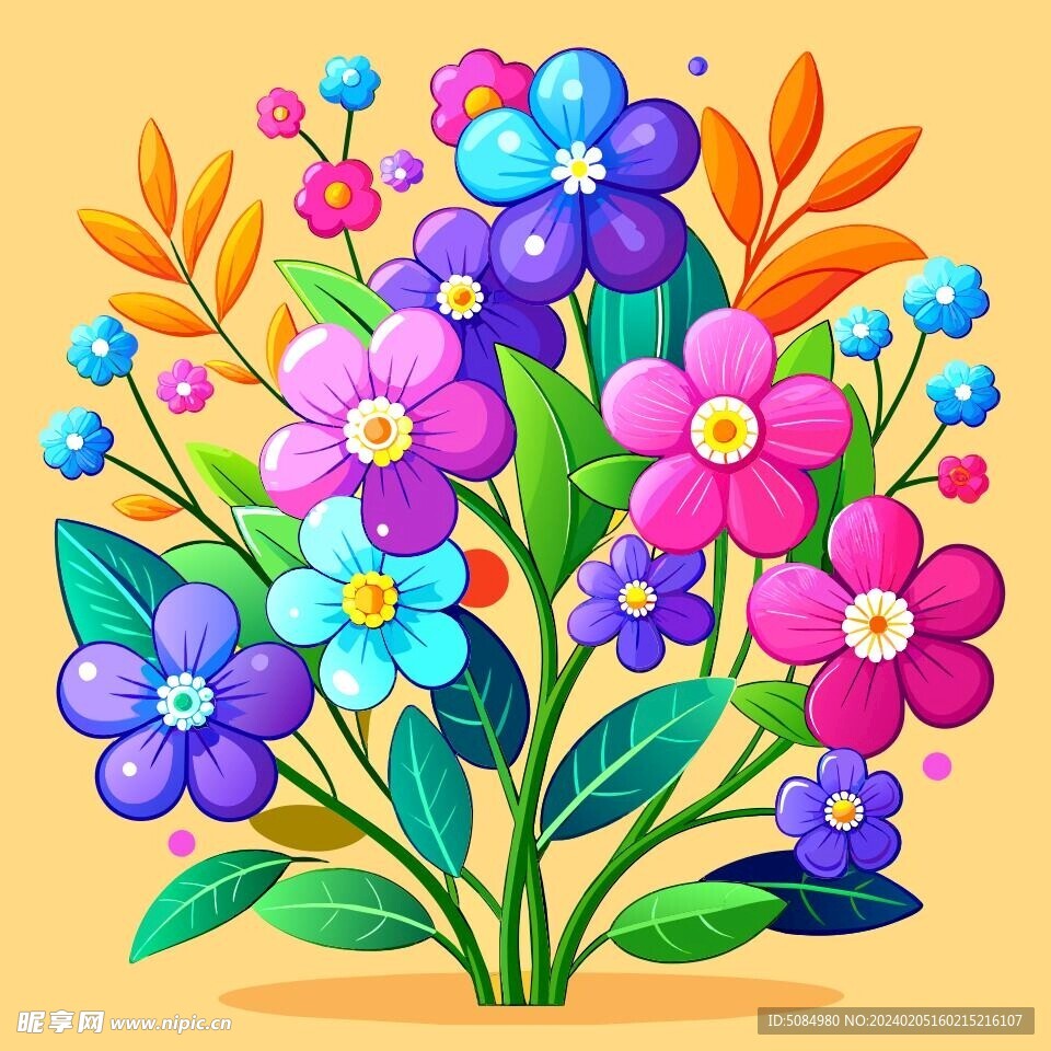 簡(jiǎn)潔的彩色節(jié)日素材勿忘我