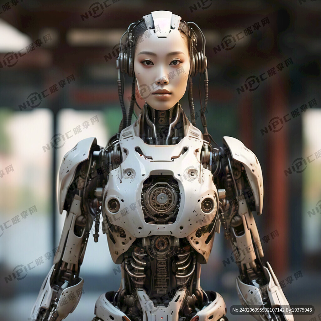 機器人 女性 一半人類 正面