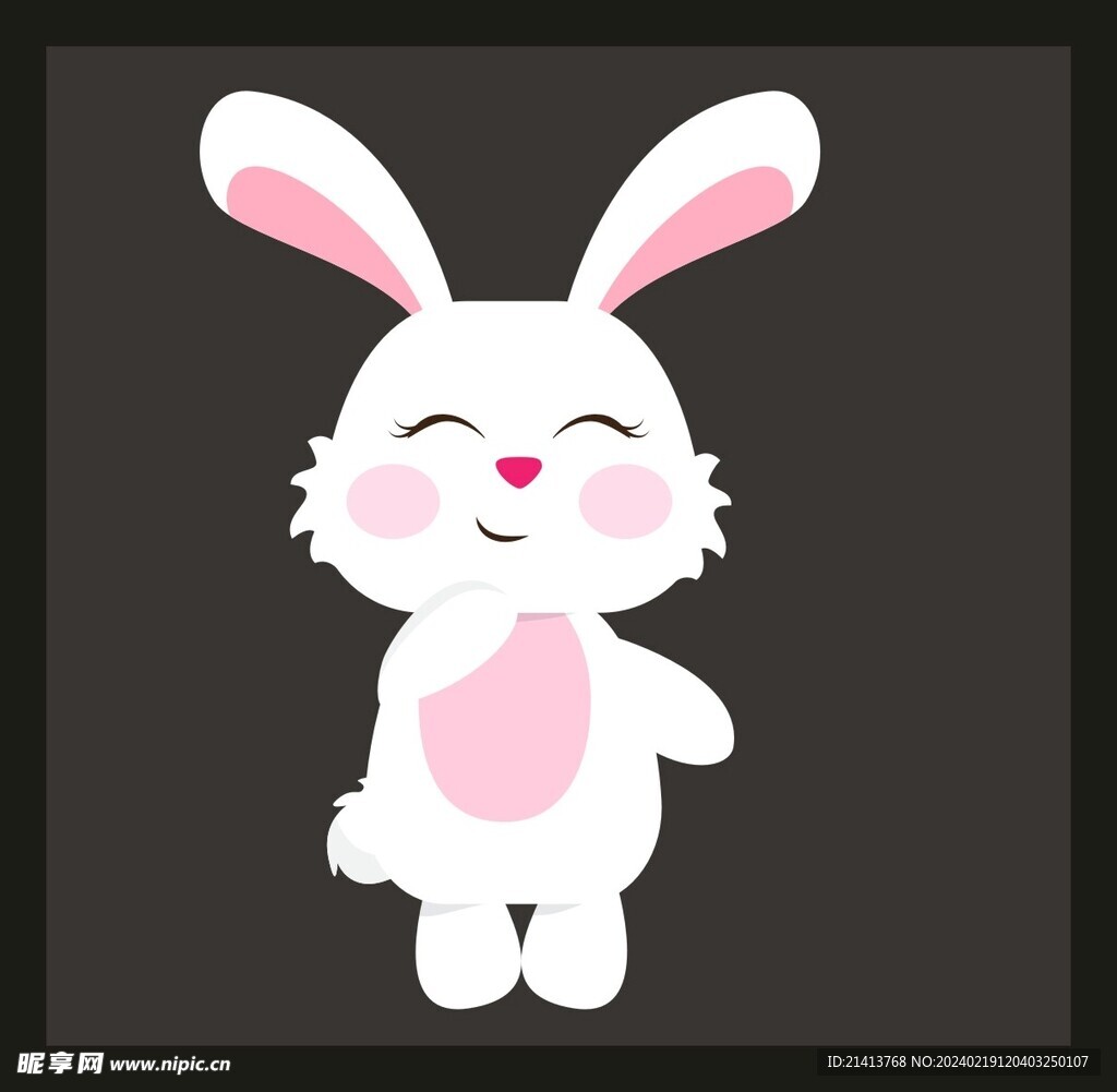 手繪卡通小兔