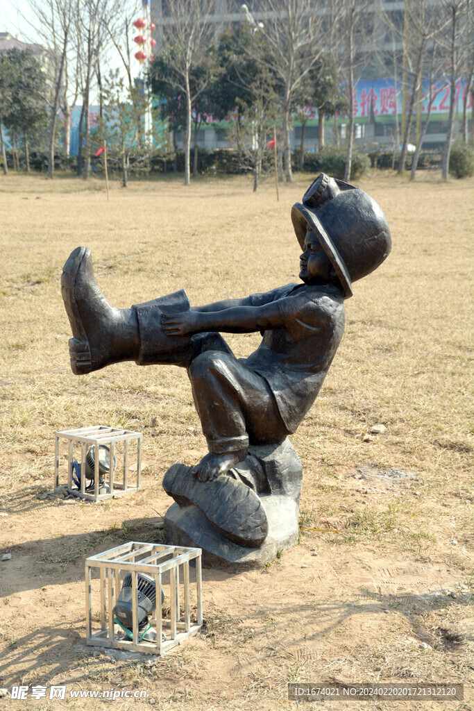 淇县矿工儿子雕塑
