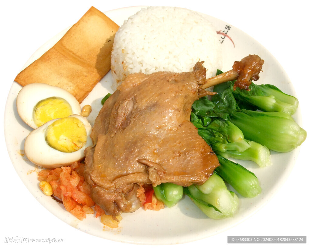 鴨腿飯美食圖片