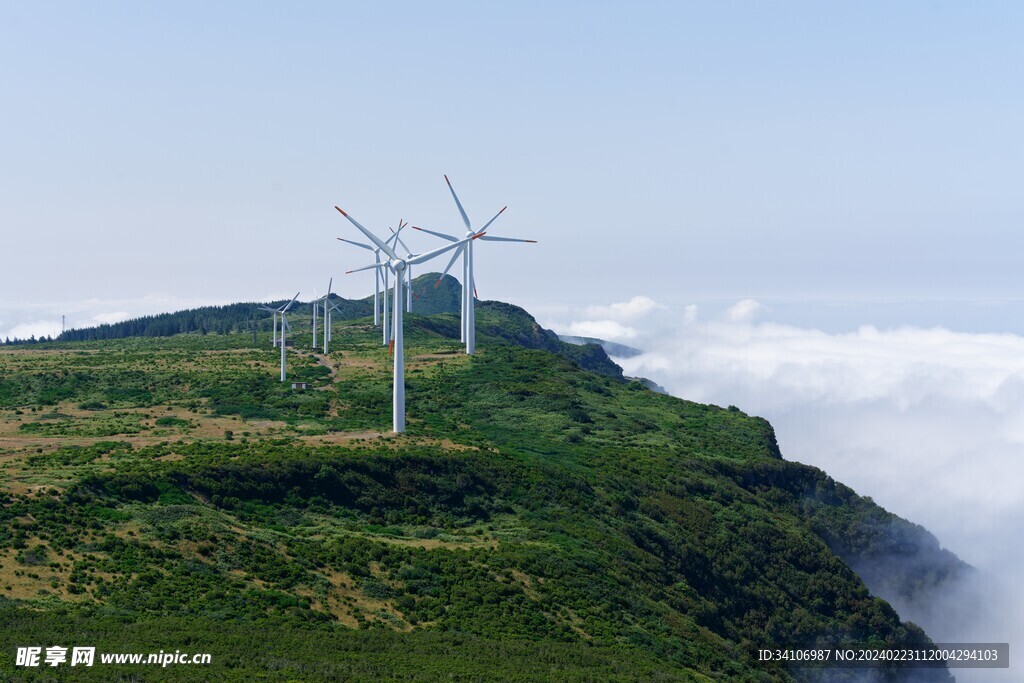 山脉风电新能源摄影