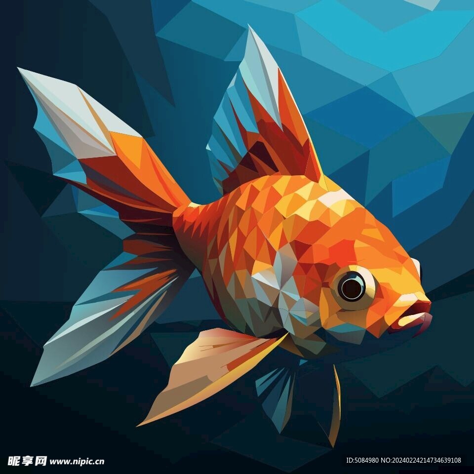 賽博風格的金魚