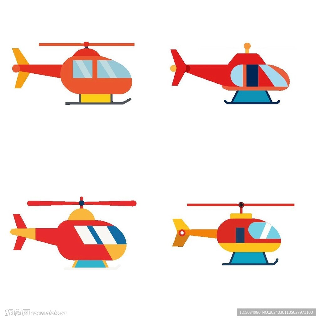 直升机平面插图组图