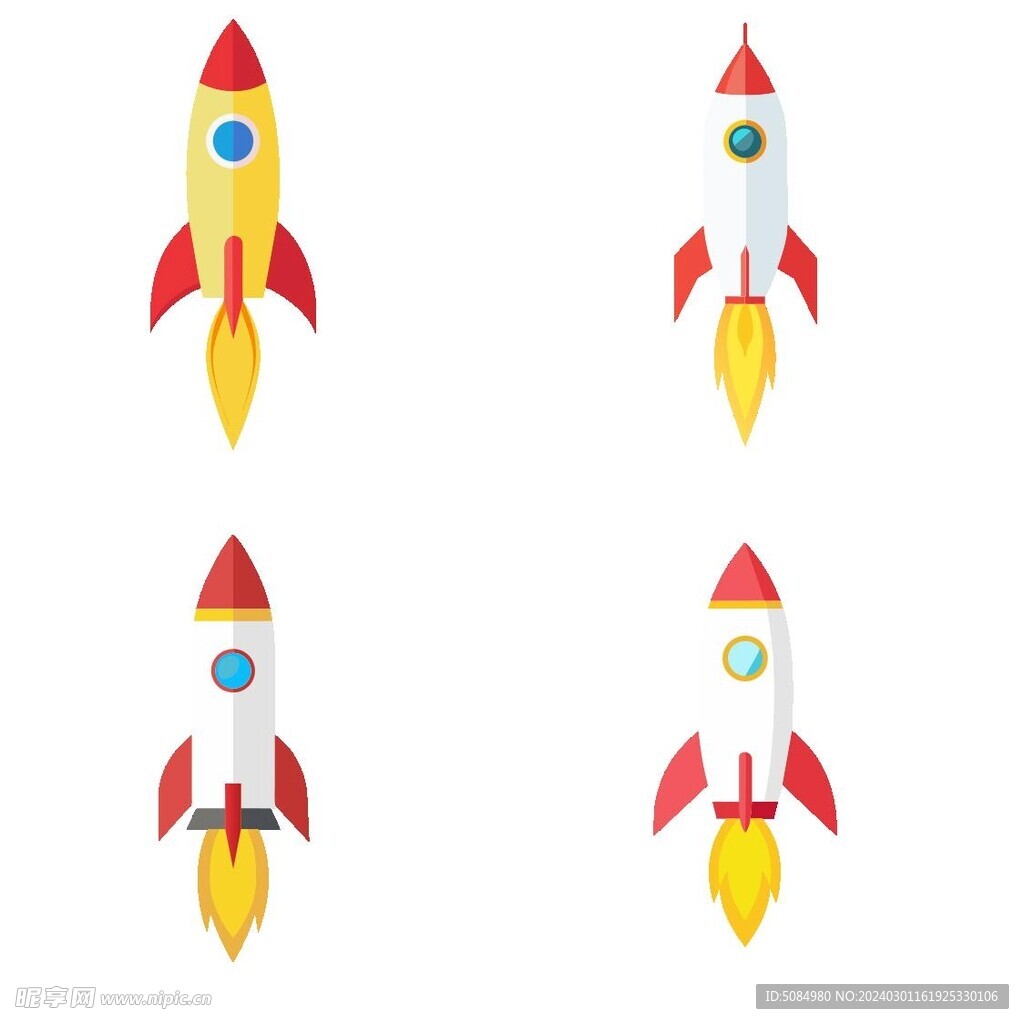 火箭平面插图组图