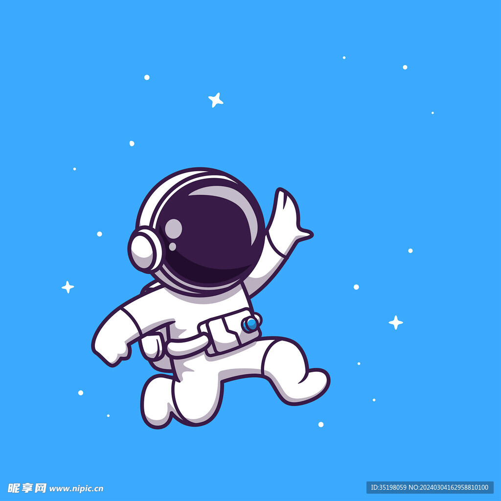 可爱卡通宇航员