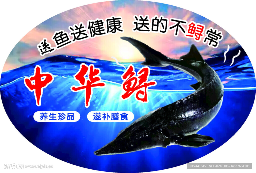 中華鱘標簽貼