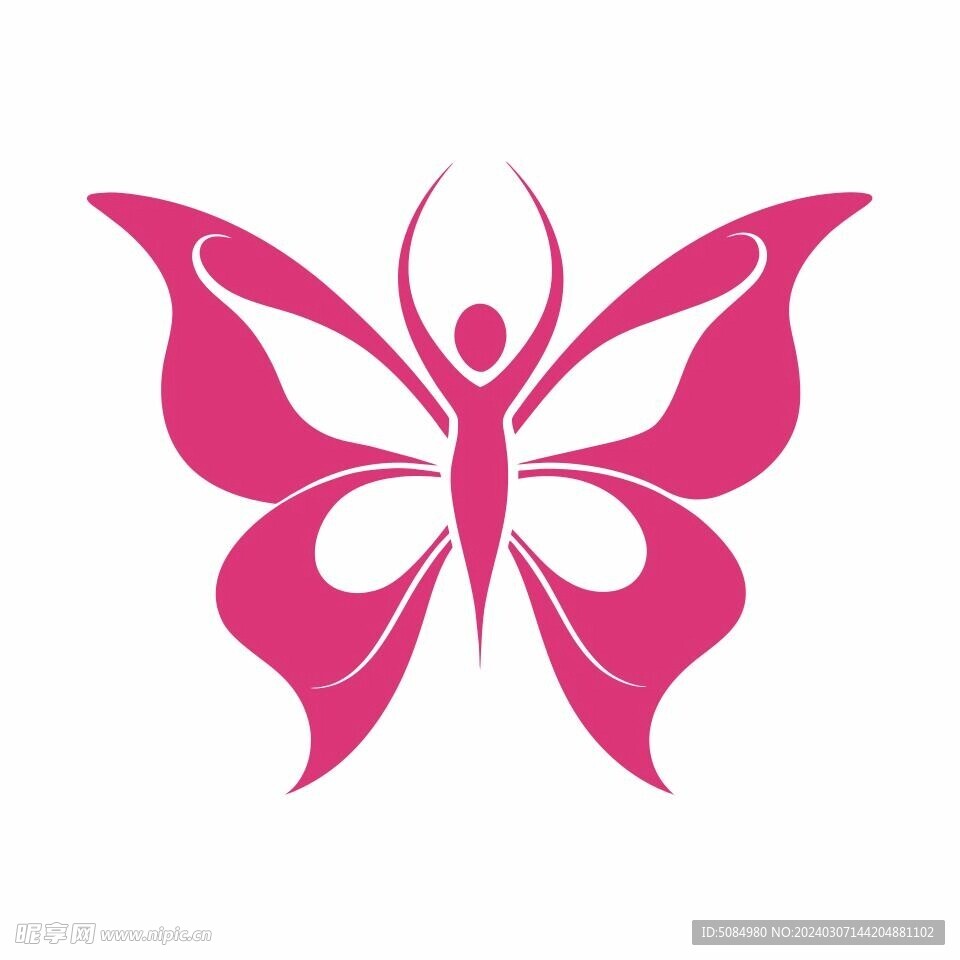拟人蝴蝶logo