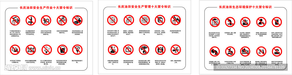 十大禁令标志