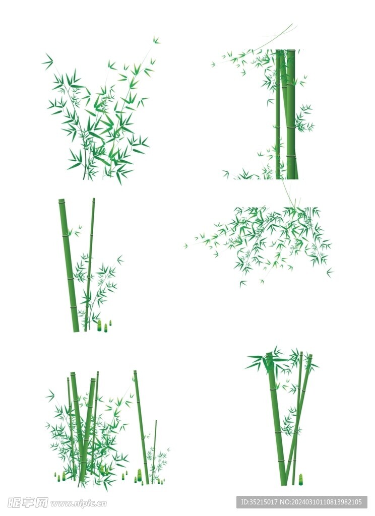 古风意境绿色竹子素材