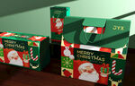 圣诞节礼品包装盒3D图