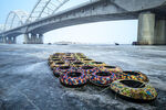 松花江大桥的冬季