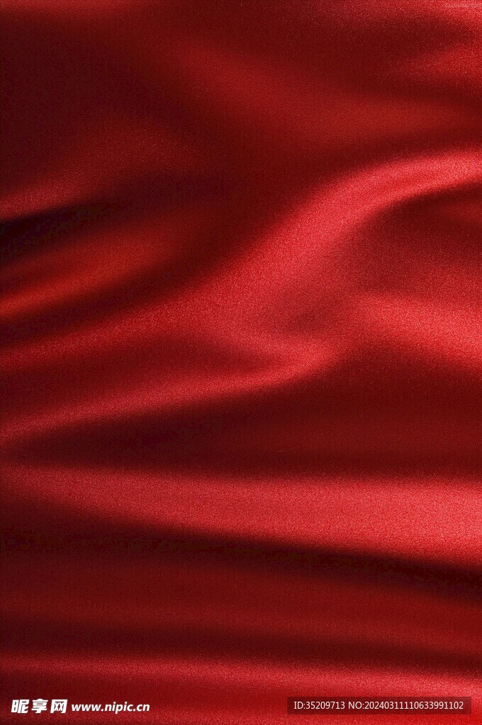 红色丝绸质感布料背景