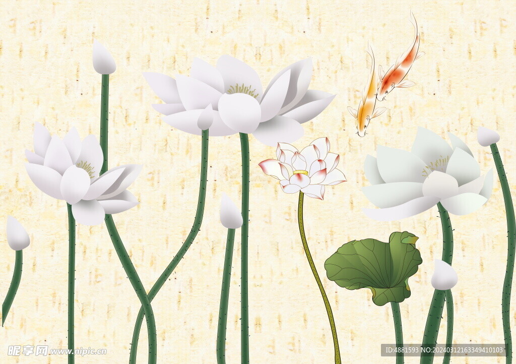 手繪荷花