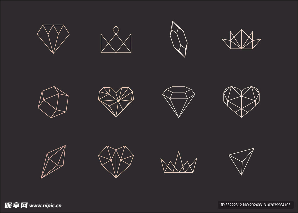 几何宝石钻石