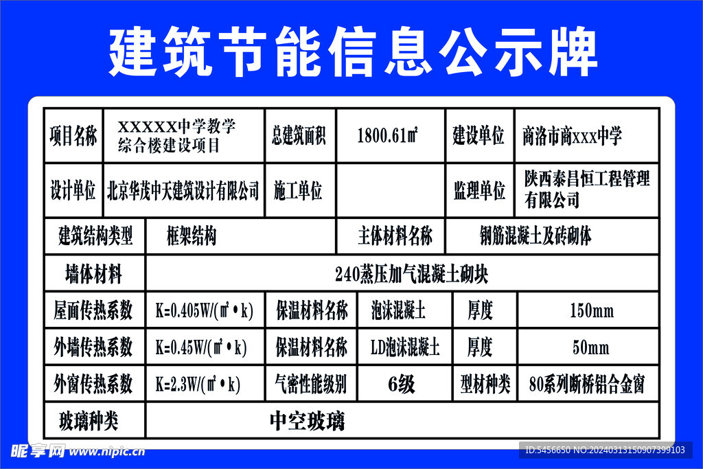 节能公示牌