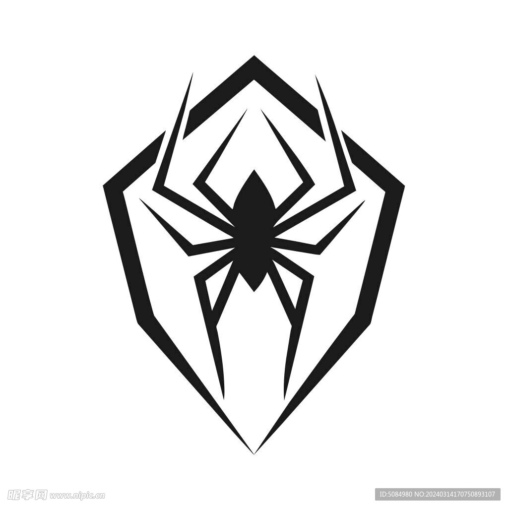 极简风格的蜘蛛标志