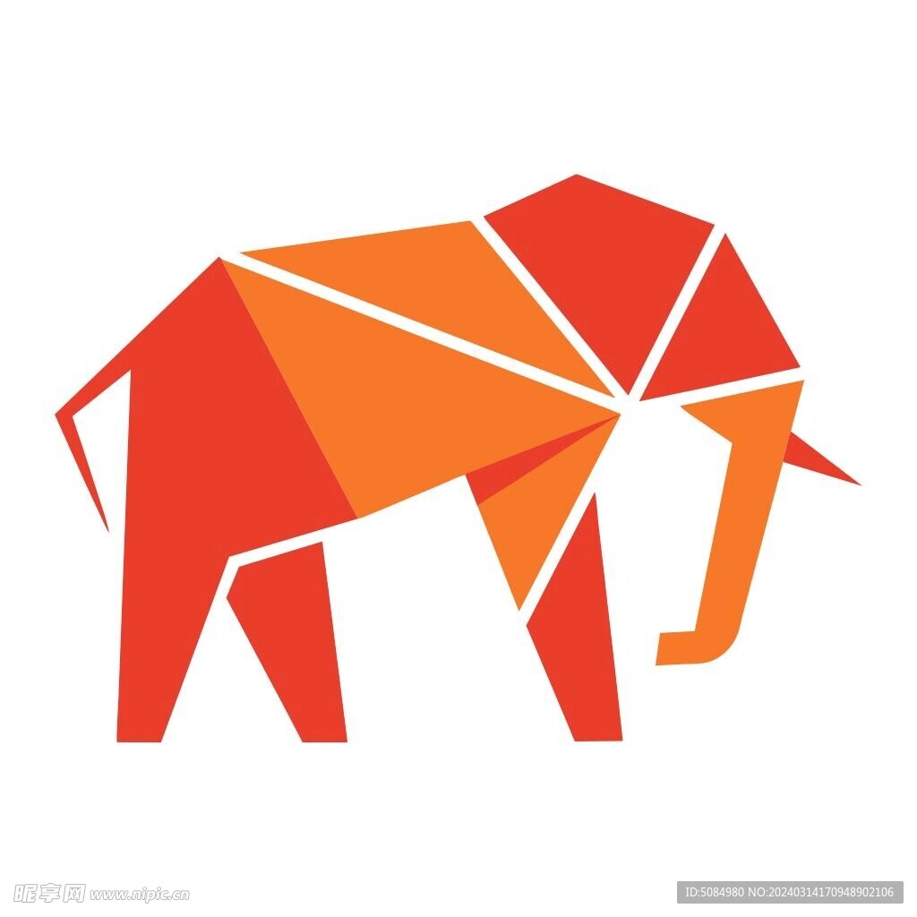 极简风格的大象标志