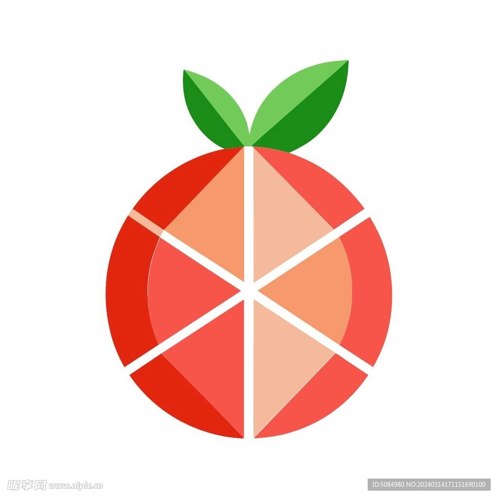 极简风格的葡萄柚标志