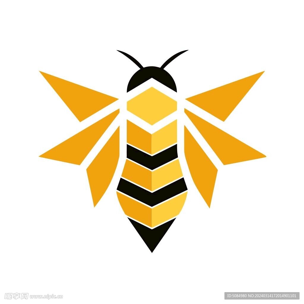 极简风格的蜜蜂标志