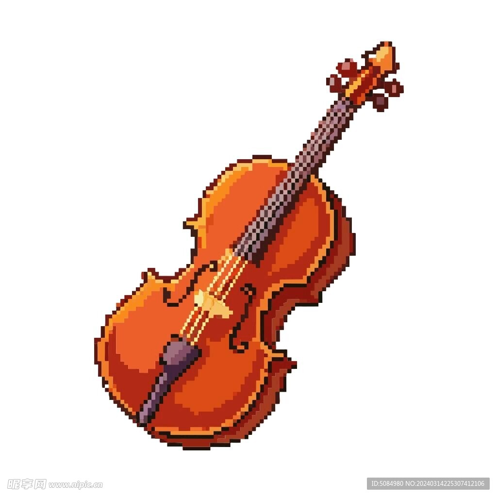 像素风格大提琴