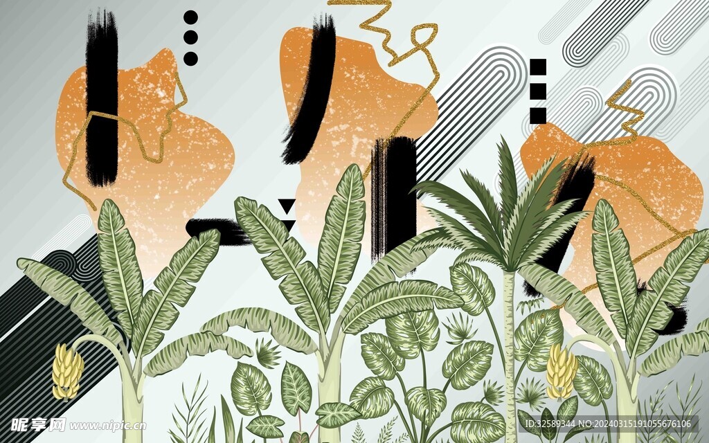 植物背景墻